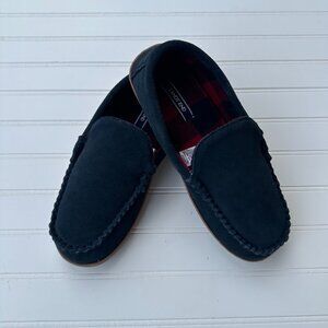 Lands' End Navy Blue Comfy Slippers Mens 8